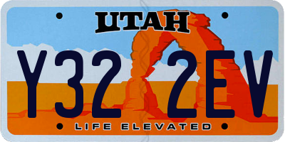 UT license plate Y322EV