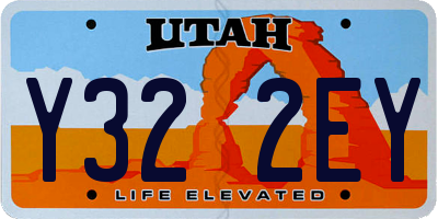 UT license plate Y322EY