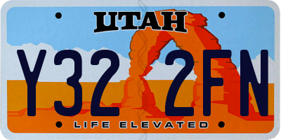 UT license plate Y322FN