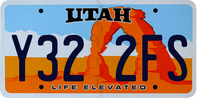 UT license plate Y322FS