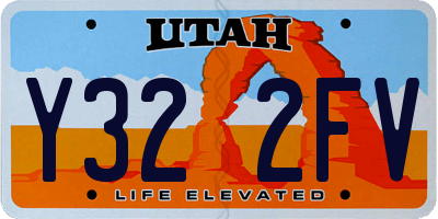 UT license plate Y322FV
