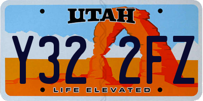UT license plate Y322FZ
