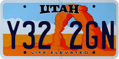 UT license plate Y322GN