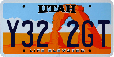 UT license plate Y322GT
