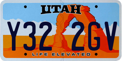 UT license plate Y322GV