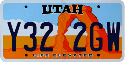 UT license plate Y322GW