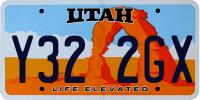 UT license plate Y322GX