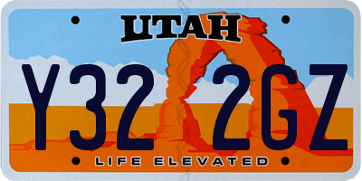 UT license plate Y322GZ