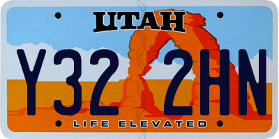 UT license plate Y322HN
