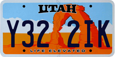 UT license plate Y322IK