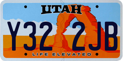 UT license plate Y322JB