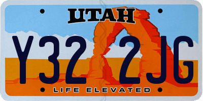 UT license plate Y322JG