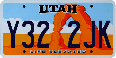 UT license plate Y322JK