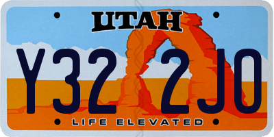 UT license plate Y322JO