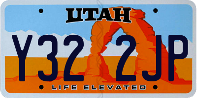 UT license plate Y322JP
