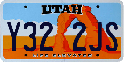 UT license plate Y322JS