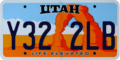UT license plate Y322LB