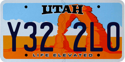 UT license plate Y322LO