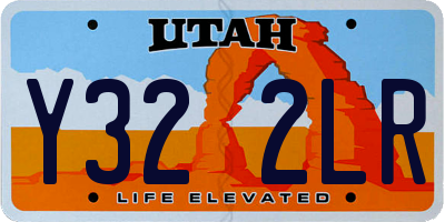 UT license plate Y322LR