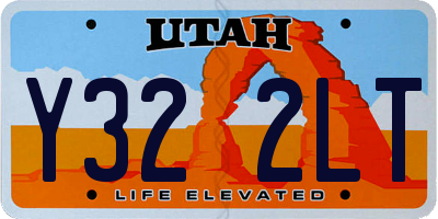 UT license plate Y322LT