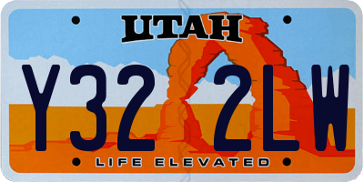 UT license plate Y322LW
