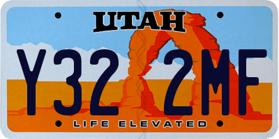 UT license plate Y322MF