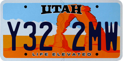 UT license plate Y322MW