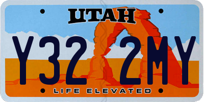 UT license plate Y322MY