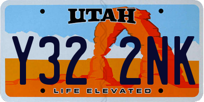UT license plate Y322NK