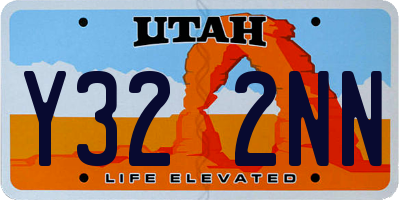 UT license plate Y322NN