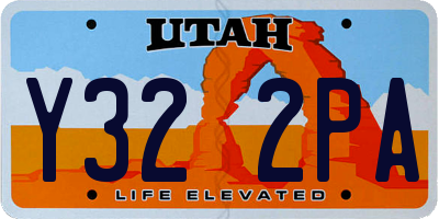 UT license plate Y322PA