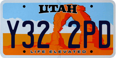 UT license plate Y322PD