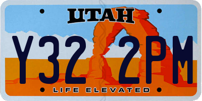 UT license plate Y322PM