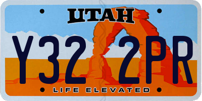 UT license plate Y322PR