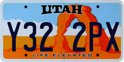 UT license plate Y322PX