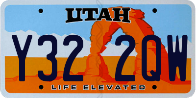 UT license plate Y322QW