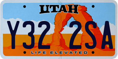 UT license plate Y322SA