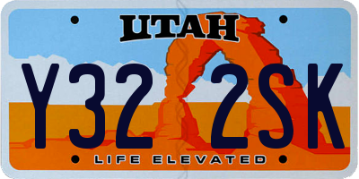 UT license plate Y322SK