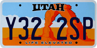 UT license plate Y322SP