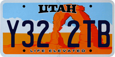 UT license plate Y322TB