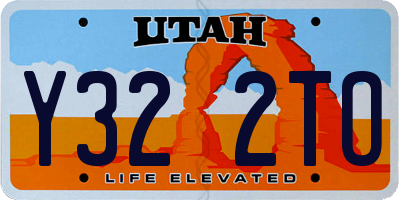 UT license plate Y322TO