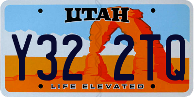 UT license plate Y322TQ