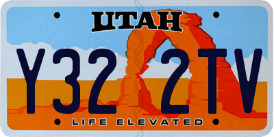 UT license plate Y322TV
