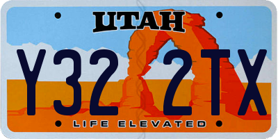 UT license plate Y322TX
