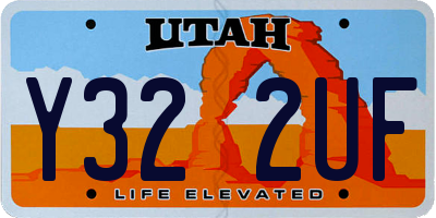 UT license plate Y322UF