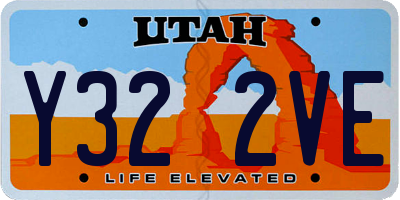UT license plate Y322VE