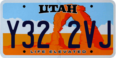 UT license plate Y322VJ