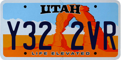 UT license plate Y322VR