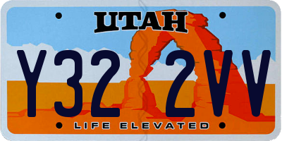 UT license plate Y322VV