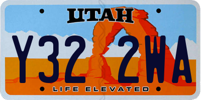 UT license plate Y322WA